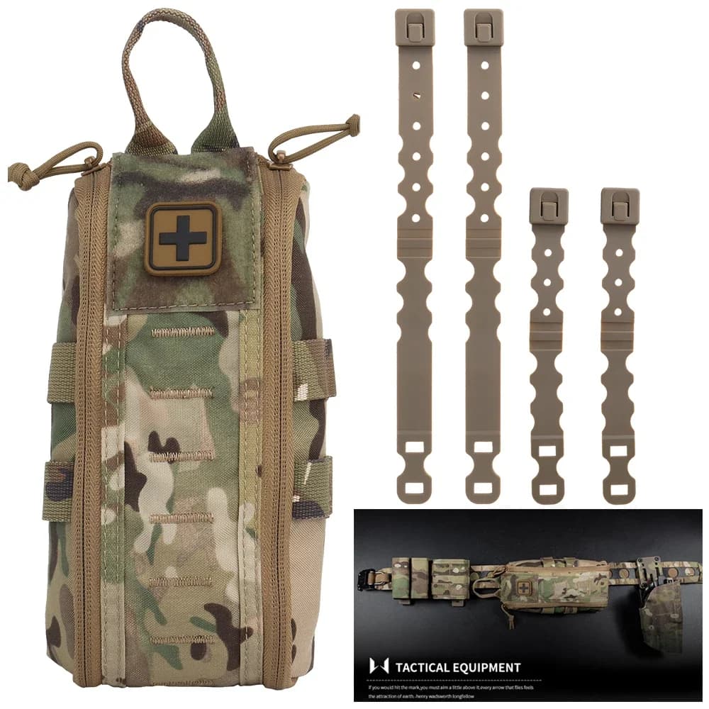 Kit di pronto soccorso da campeggio Borsa da cintura MOLLE Gilet da caccia Portapiatti Attrezzatura Custodia medica tattica a risposta rapida per esterni