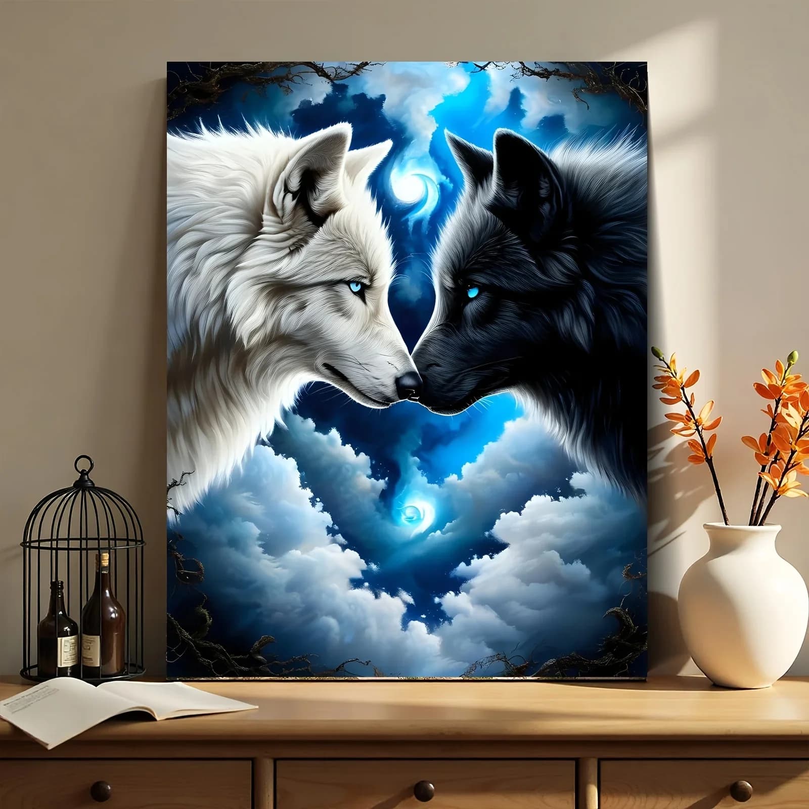 [2D Flat Frameless][Professional Art Use] 1pc Beginner-Friendly DIY Paint by Numbers Kit, Includes Acrylic Paints, Canvas, 3 Pai