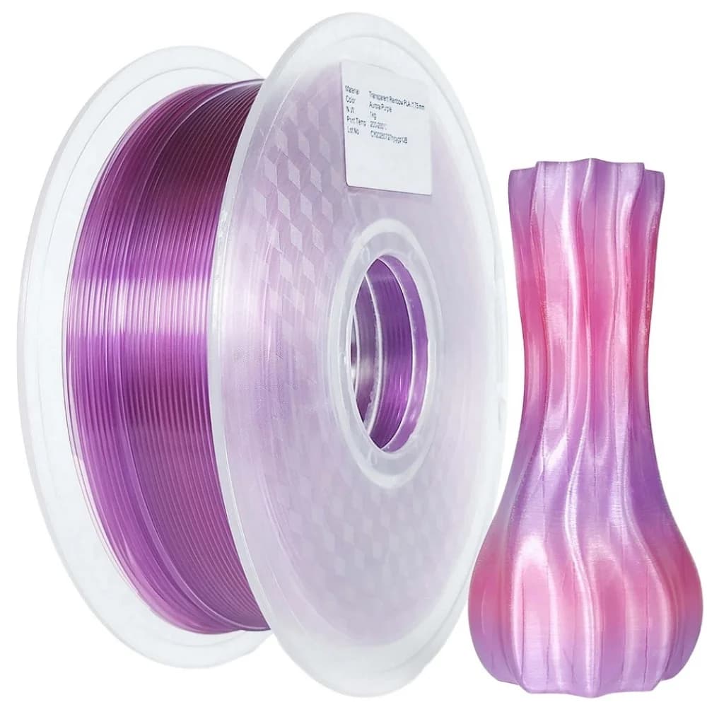 Crystal Filament PLA 1.75mm 1kg 500g 250g 3D Printer Materials Gradient Filament Transparent Color Change Multicolor Blue Green