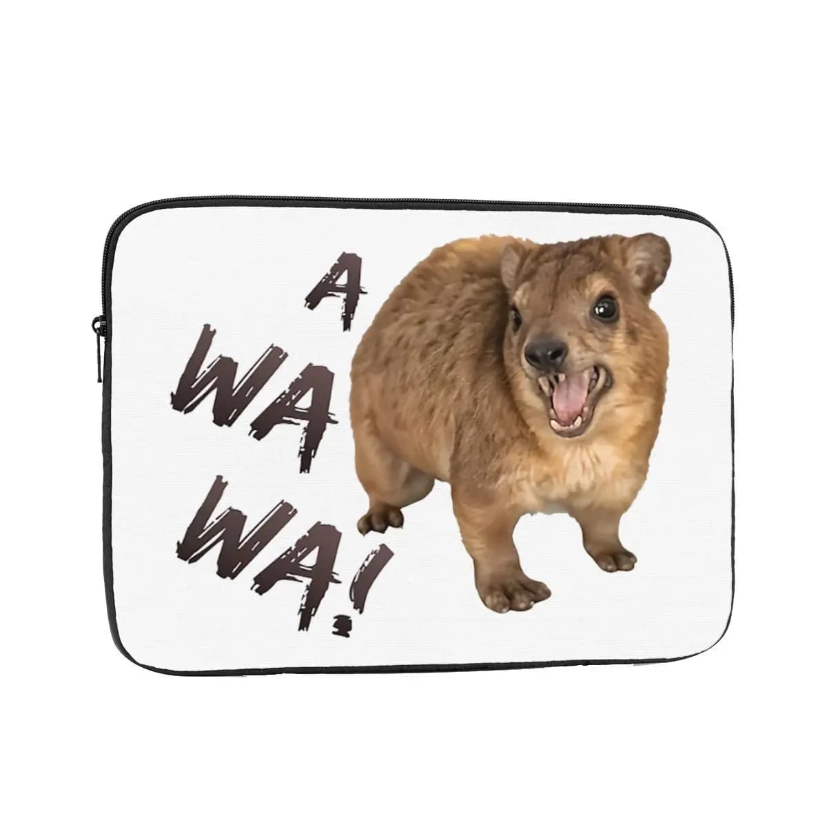 Awawa Angry Screaming Rock Hyrax Meme Custodia protettiva per laptop Borsa per notebook da 10 12 13 15 17 pollici Custodia antiurto per tablet