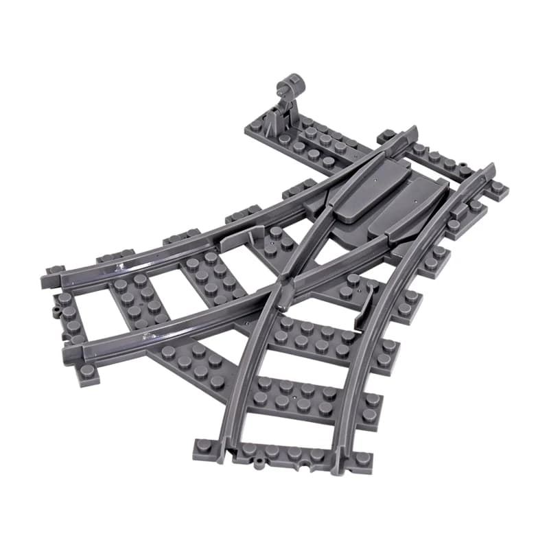 Treni urbani Tracce flessibili Binari biforcati dritti curvi Morbidi Interruttore a binario Building Block Mattoni Bambini Fai da te Giocattolo creativo ad alta tecnologia