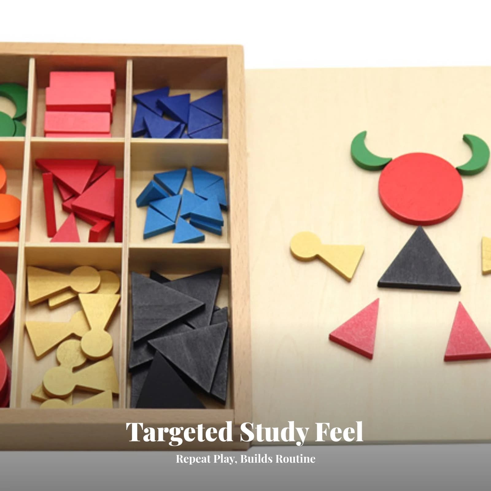 Grammar Symbol Recognition Toy Tactile Wooden Geometric Piece Board Set Shape Color Recognition Block Puzzle Fine Motor Skill