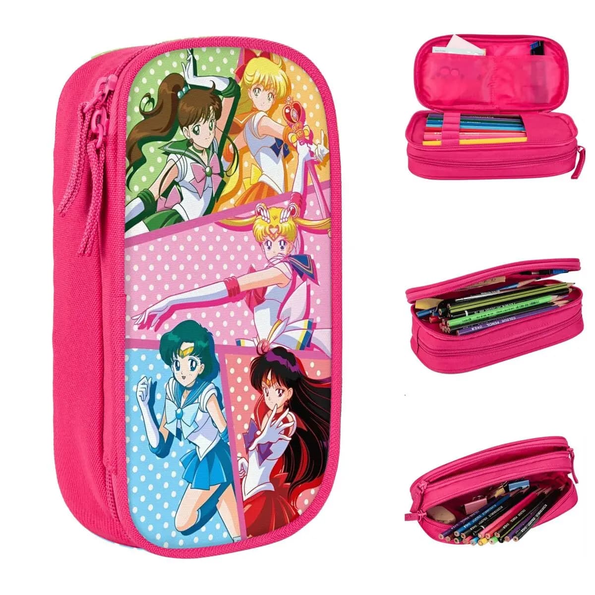 Sailors Moons Luna Girls Astuccio per matite anime Astuccio per penne alla moda Borse per studenti Grandi contenitori per studenti Regali scolastici Astucci per matite