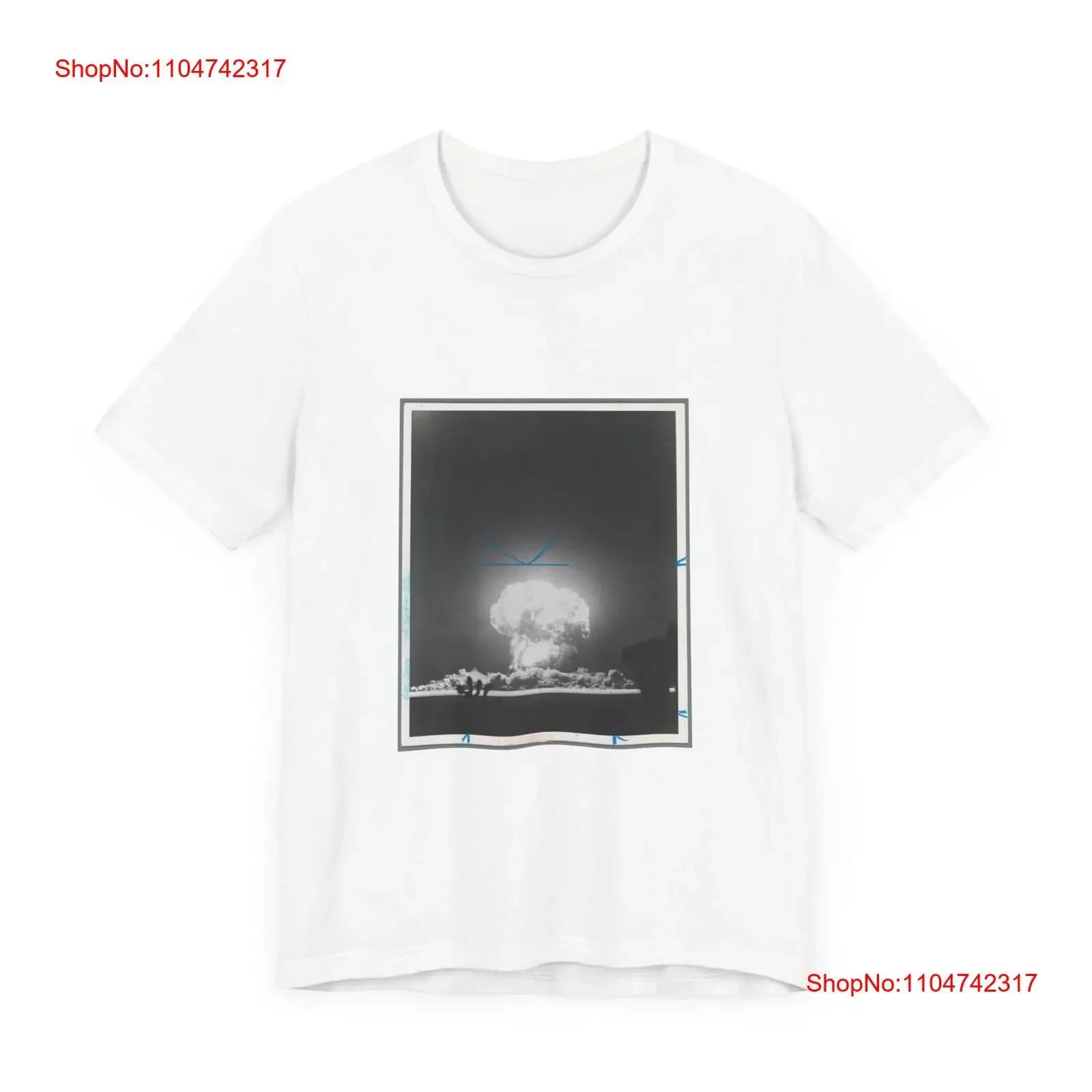 POP Culture Classics Atomic Bomb Test Image Jersey T Shirt vintage Washed Slightly designer clothes Comfortable Casual Stylish