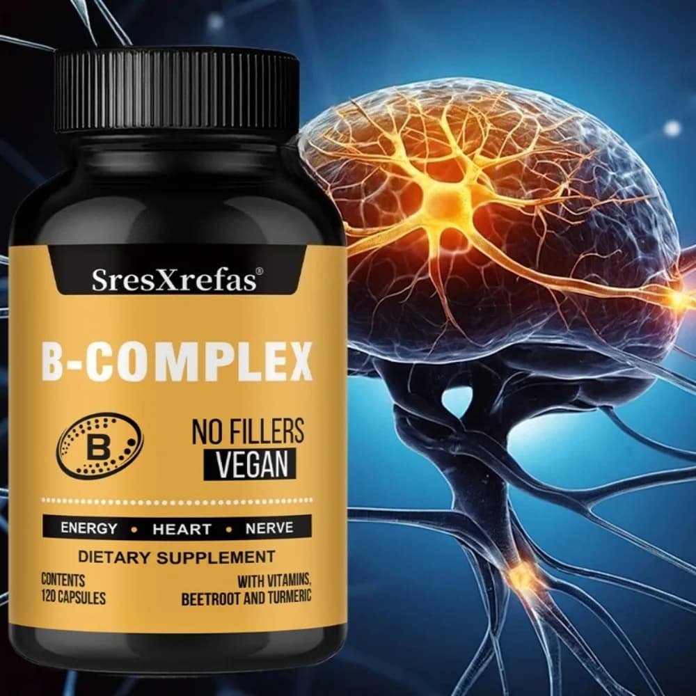 Integratori di Vitamina B - con B12 per l'Umore, il Cervello, il Sistema Nervoso, l'Energia, il Metabolismo, il Sollievo dalla Fatica e la Salute del Cuore