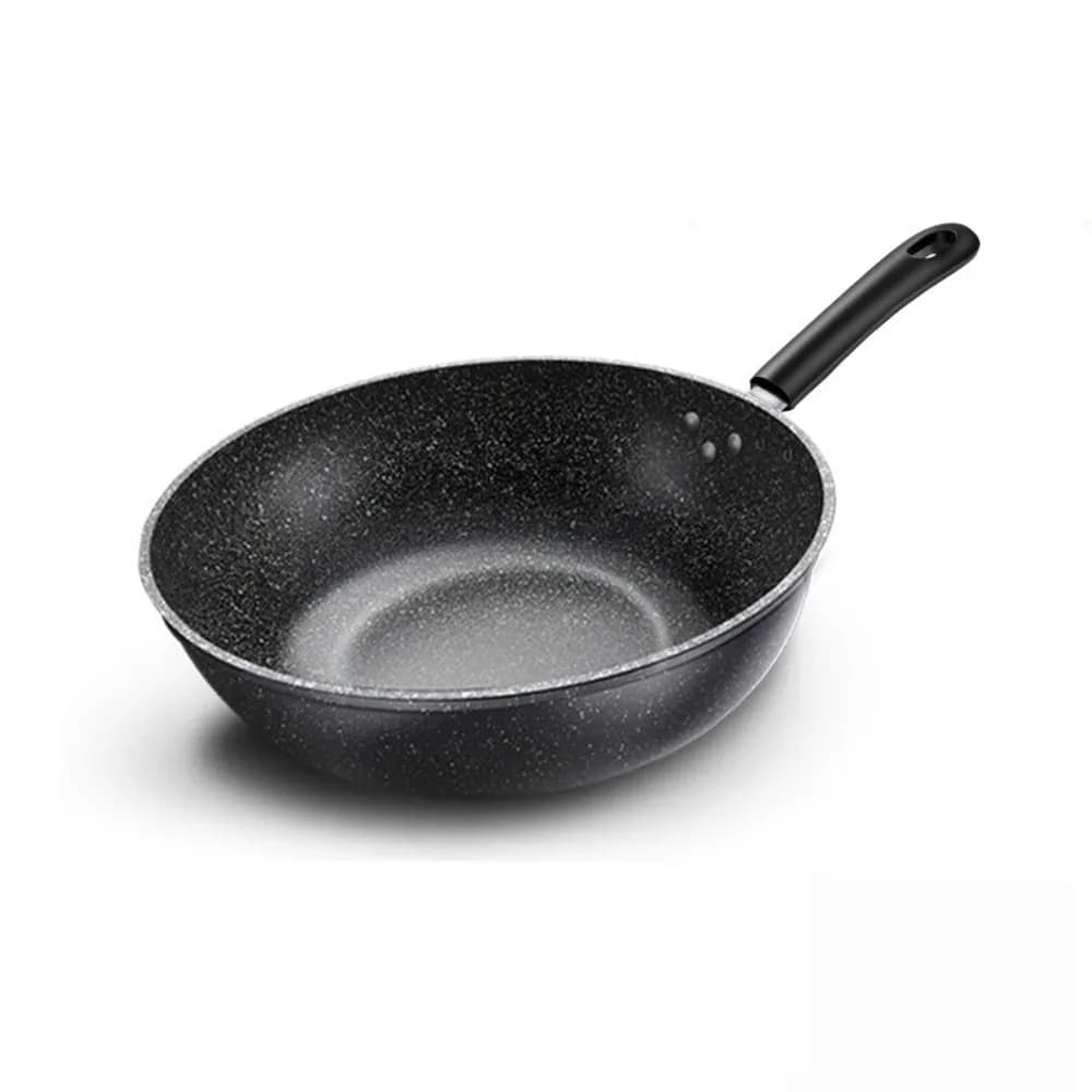 Padella Antiaderente Leggera per Stir-Fry con Coperchio, Wok Universale per Bistecche