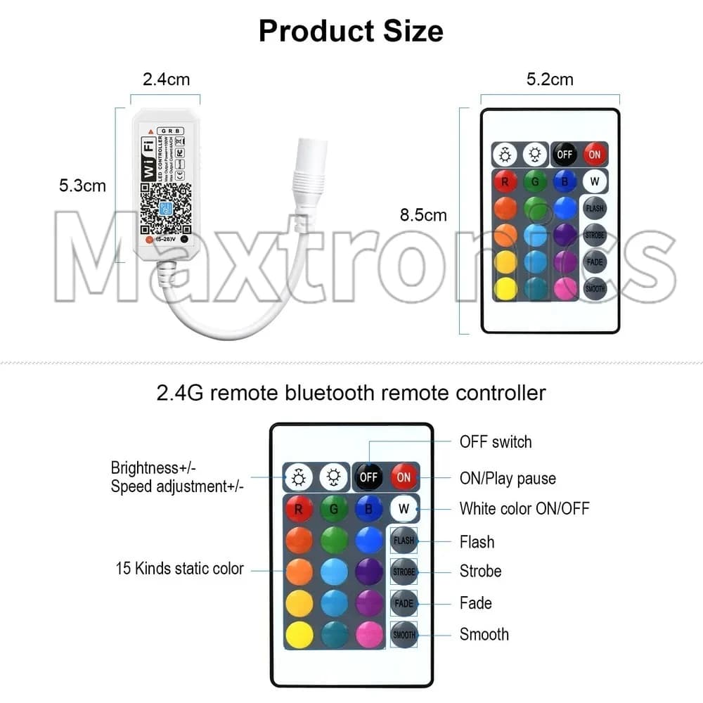 NEW Magic Home WiFi Wireless Remote Controller APP 5V-24V Smart Home work with Alexa Google Home 4Pin 5Pin RGB LED Light Strips