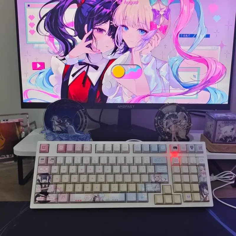 Needy Girl Overdose Rain Ame Anime 122 tasti Originale Cherry Periferico Anime Pbt Tastiera meccanica Tastiera Decorazione