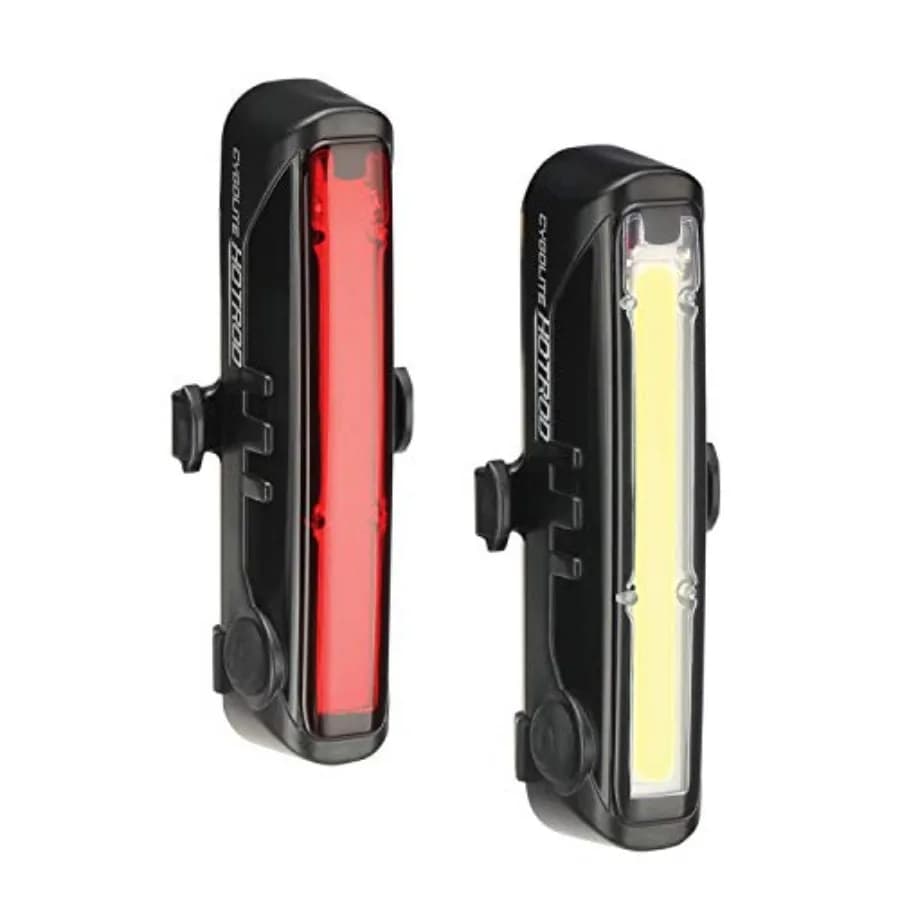 Set Combo di Luci per Bicicletta Hotrod 110 Lumen Anteriore e Hotrod 50 Posteriore, Ricaricabili USB, Compatte, HR-110-50
