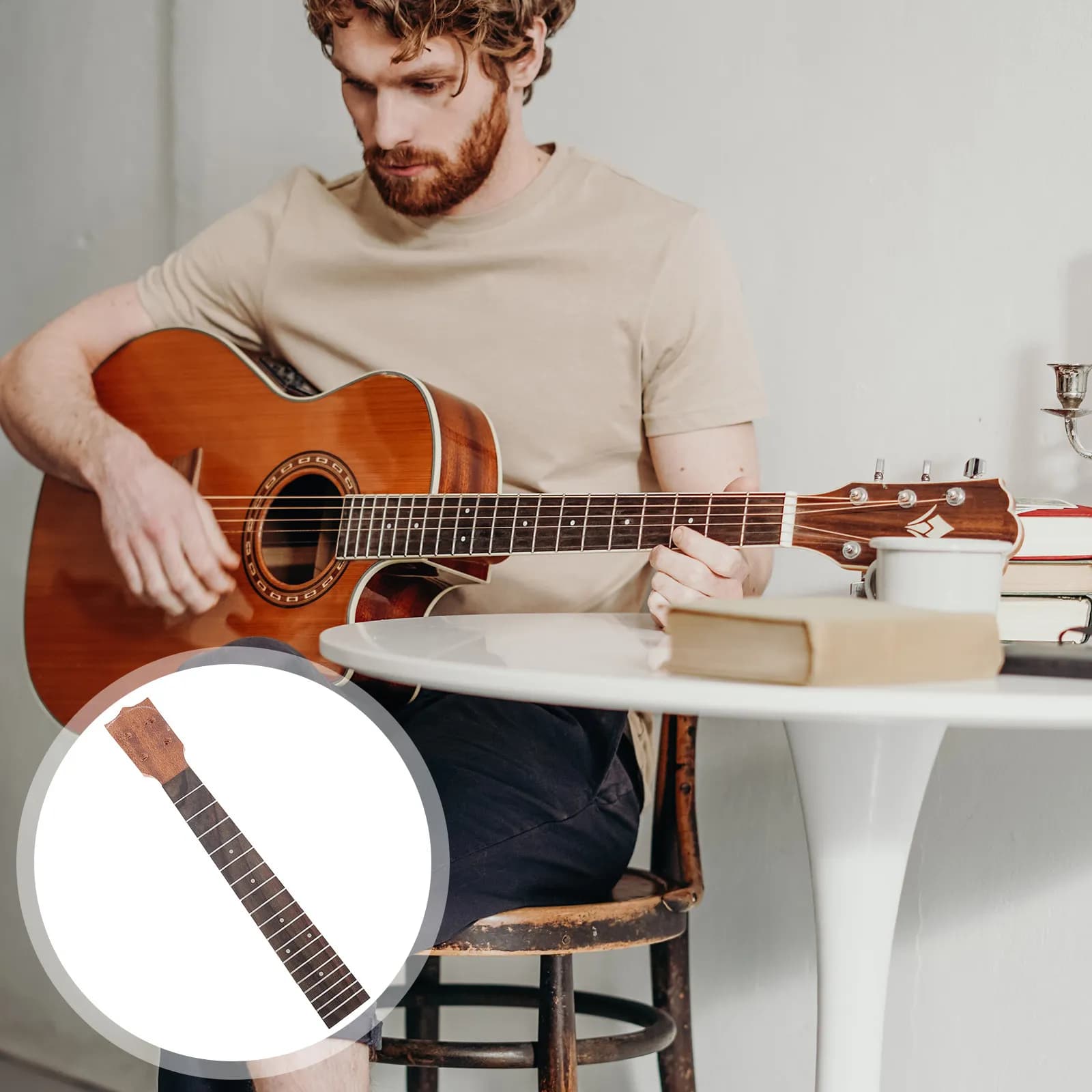 Tastiera Professionale per Ukulele Compatibile con Tutte le Misure Soprano, Concerto, Tenore, Baritono, Forte Adesione, Facile da Applicare