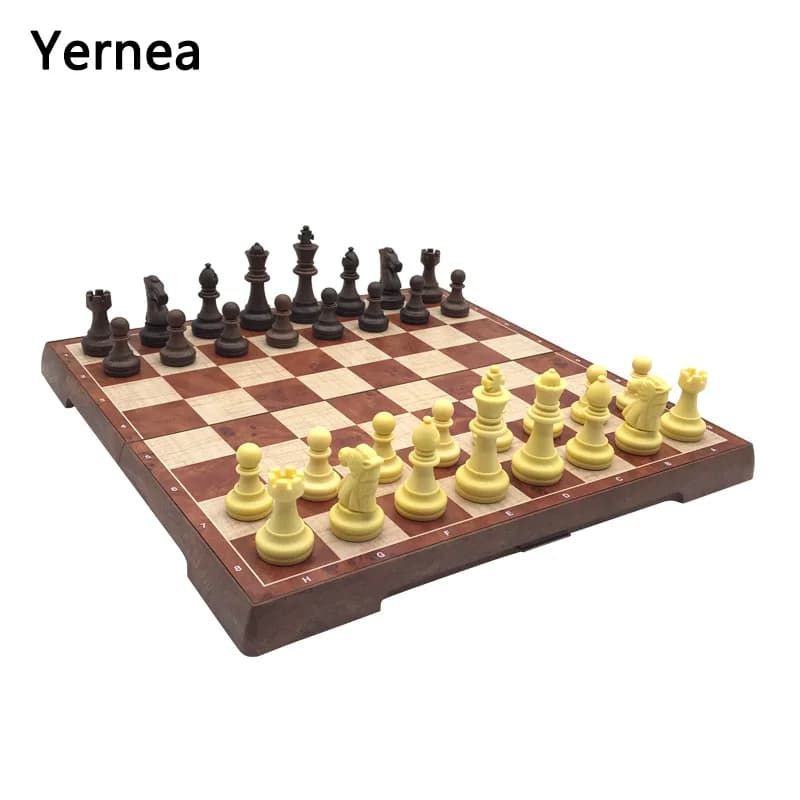 Nuovo Scacchiera Magnetica Pieghevole con Pezzi in Plastica, Gioco di Scacchi Magnetico, Scacchiera 30*30*2cm, Gioco di Intrattenimento