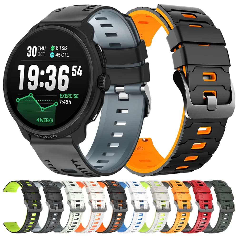 22 mm silicone strap for SUUNTO RACE 2/S/RUN/9 Peak PRO DLC bracelet accessories SUUNTO 5 PEAK/OCEAN/VERTICAL