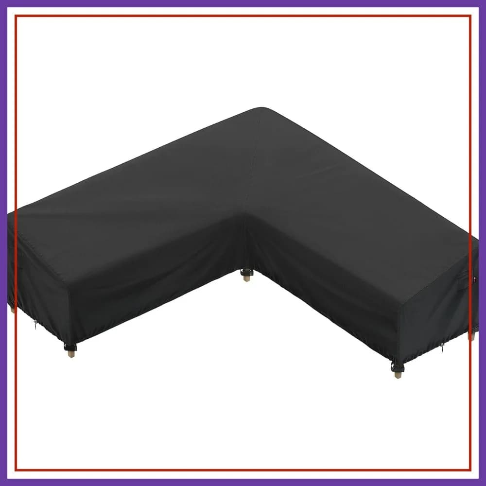 Copertura Impermeabile 600D per Divano da Esterno a Sezioni, Adatta per Divani a L da Patio 80x80, 79x79, 78x78, 77x76
