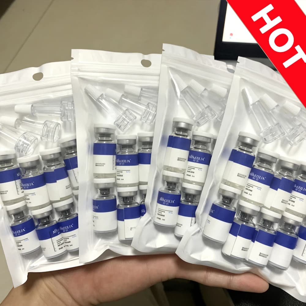 GHK-CU Peptidi di Rame in Polvere Liofilizzata, Essenza Oligopeptidica, Set Siero Riparatore per Pelli Sensibili e Restringimento Pori