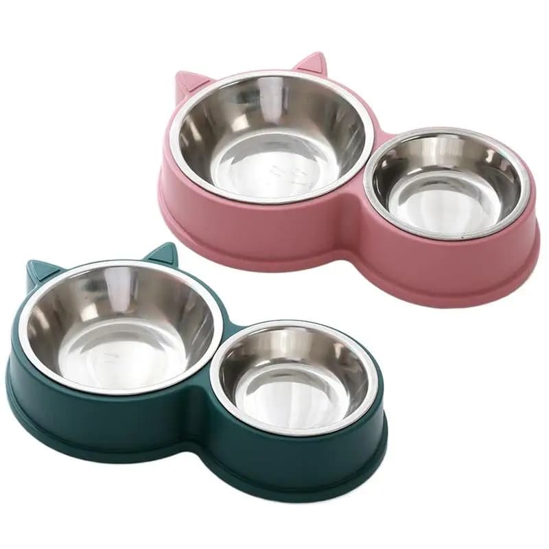 Ciotole per gatti in acciaio inossidabile Ciotola per acqua per cibo per cani rimovibile antiscivolo Alimentatore per acqua e cibo Addensato Giocattoli per leccare cuccioli Forniture per animali domestici