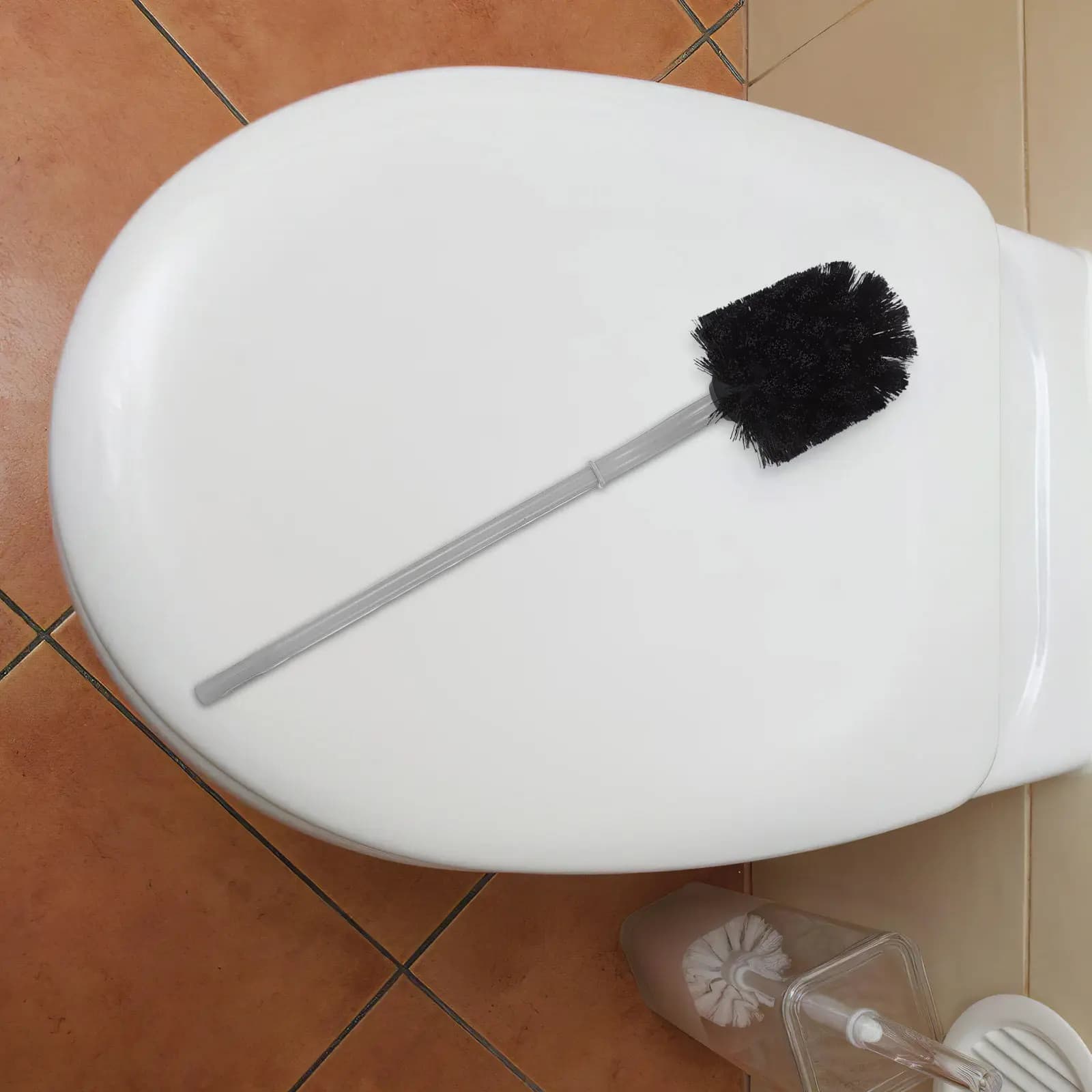 5Pcs Toilet Brush Head Replacement Rounded Plastic Brush Head Efficient Cleaning Bathroom Accessories Cleaning Supplies
