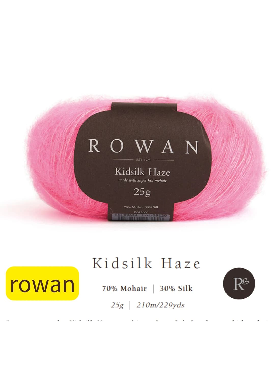 Filato di Seta Mohair Rowan Kidsilk Haze per Lavorazione a Mano, Tessuto in Lana per Accessori Invernali per Bambini: Cinture, Cappelli, Sciarpe