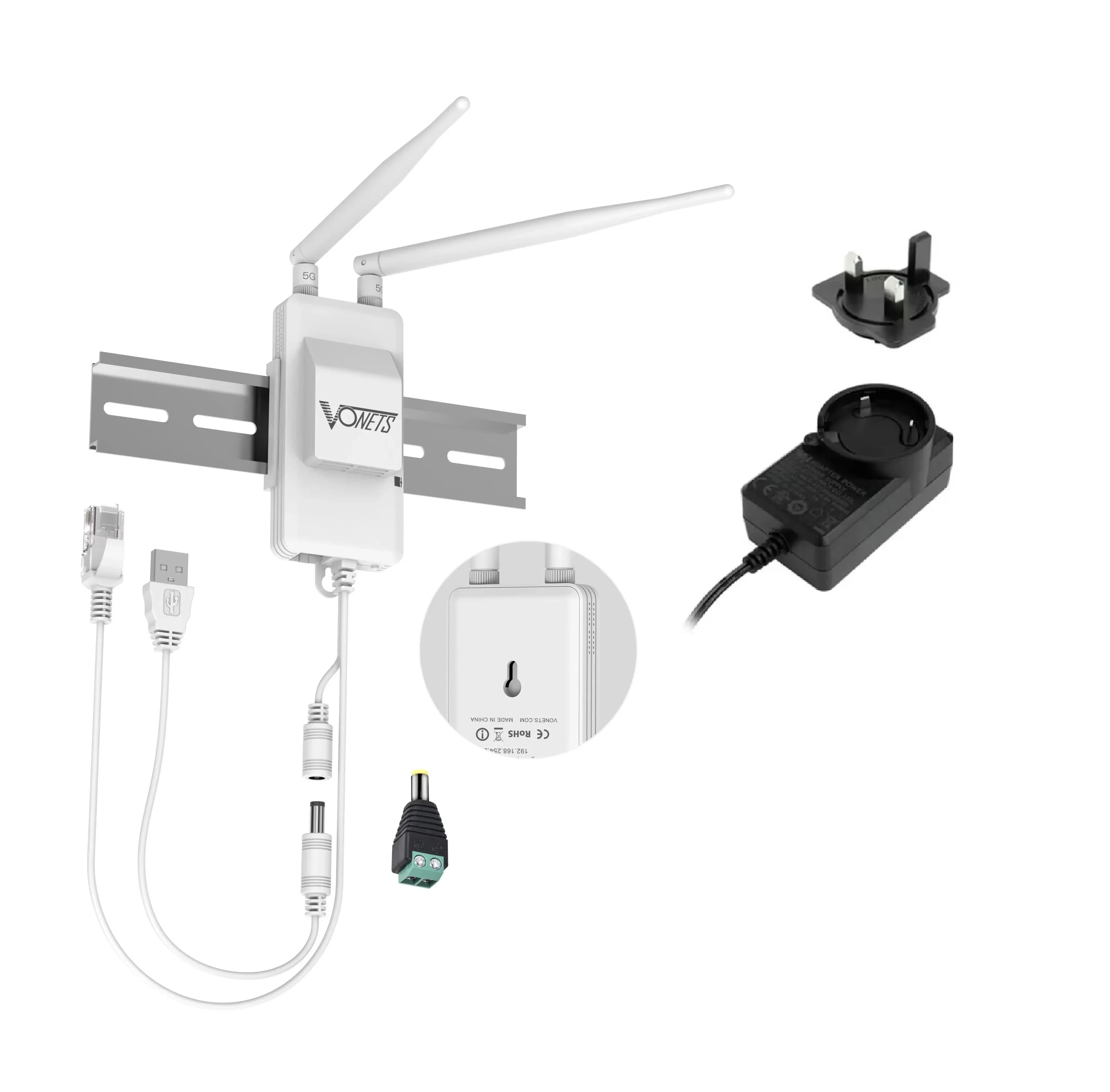 Adattatore WiFi a Ethernet Bridge/Router/Ripetitore WiFi da 5 GHz per DVR IoT Telecamera IP Monitor Trasmissione video VAP11S-5G