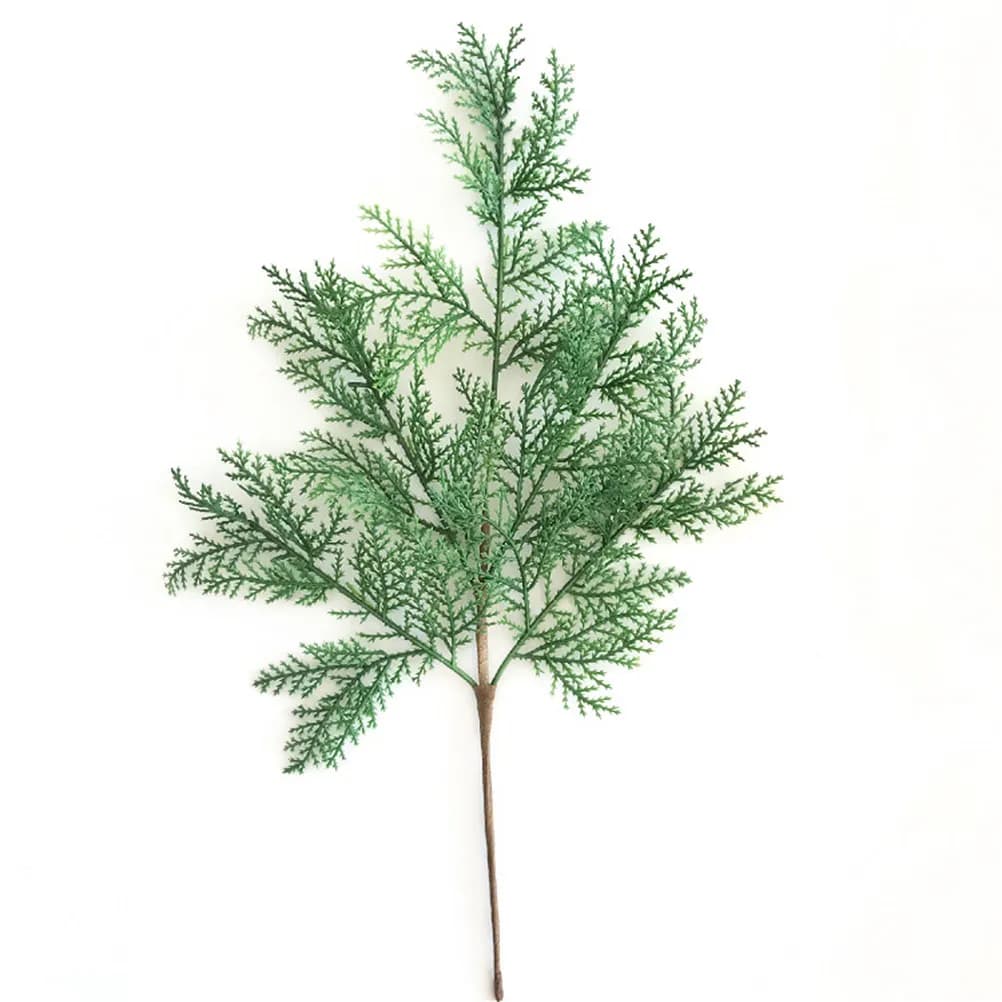 Set of 6 Rams Artificial Cypress Courts, Plants Without Maintenance for Centerpiece, Decorations for Vases, Hotel and Gardens