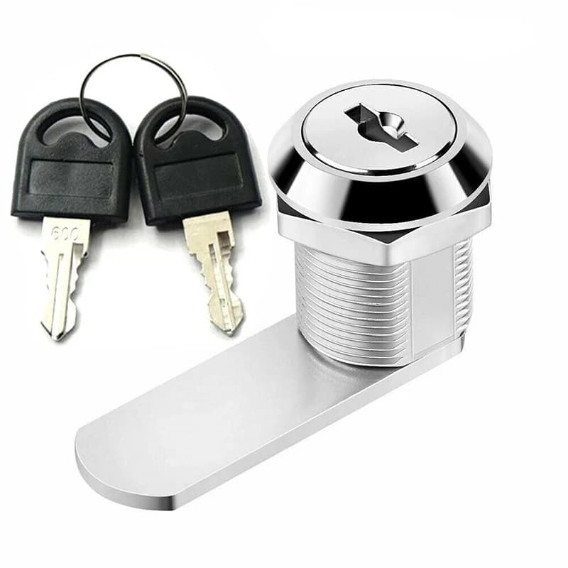 Serratura a camma Serratura di sicurezza 16-40mm Armadietto Serratura a camma Porta Barile Cassetto Archiviazione Cassetta postale Armadietto per mobili Armadio 2 chiavi