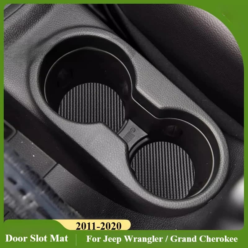 Customized Silicone Carpets for Wallets and Grooves Door for Jeep Wrangler Grand Cherokee 2011-2020, Interior Accessories