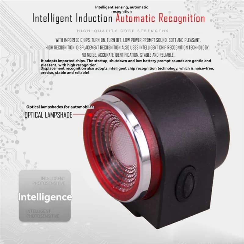 ABJF-Alarma for wireless bicycle with brake light 115Db Waterproof motorcycle alarm Anti-theft bike detector with remote control