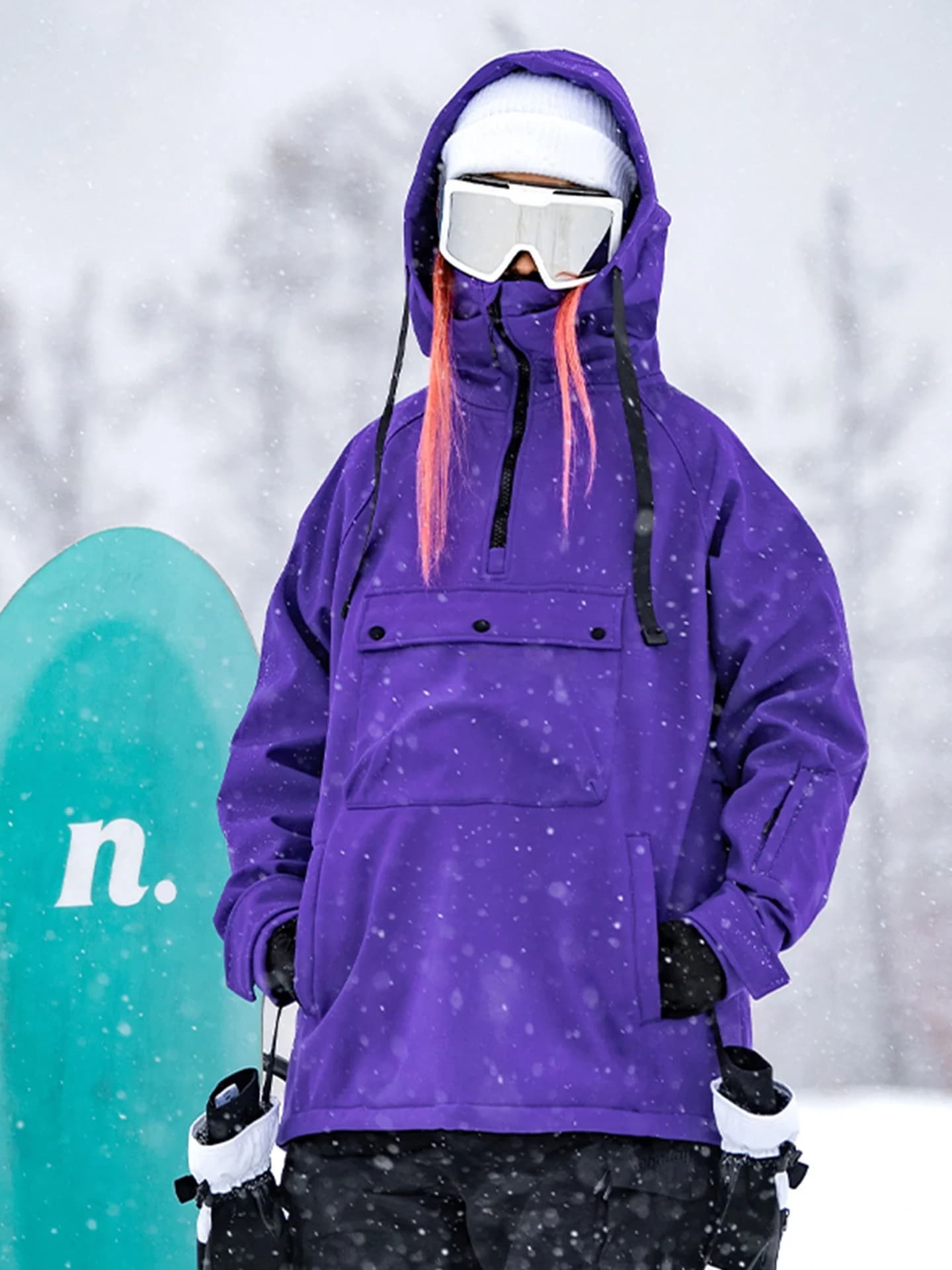 Men's Winter Ski and Trekking suit, Professional Set Padded in Snow Sports Pile, for Couples