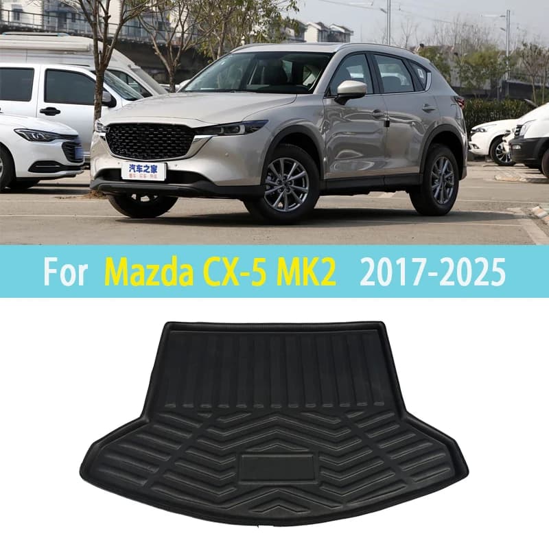 Tappetino per bagagliaio posteriore auto per Mazda CX-5 MK2 KF 2017-2025, tappeto protettivo per vano di carico, rivestimento per pavimento, copertura per bagagli, tappeto auto