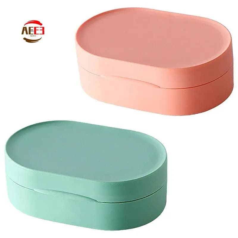 AEE3-Contenitore da viaggio per sapone 2 pezzi Contenitore per sapone da viaggio per sapone, portasapone da viaggio in plastica, contenitore da viaggio per sapone da bar