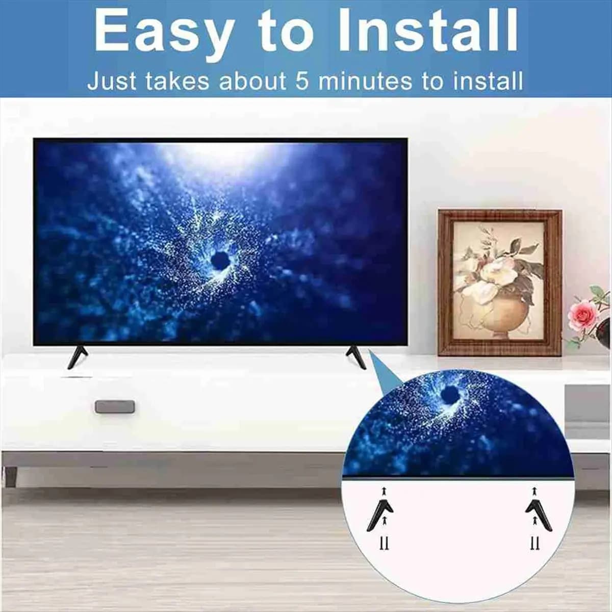 DT155 Effortless-Stand for TV Stand Legs 28 32 40 43 49 50 55 65 Inch,TV Stand for TV Legs,Replacement TV Legs with Screws