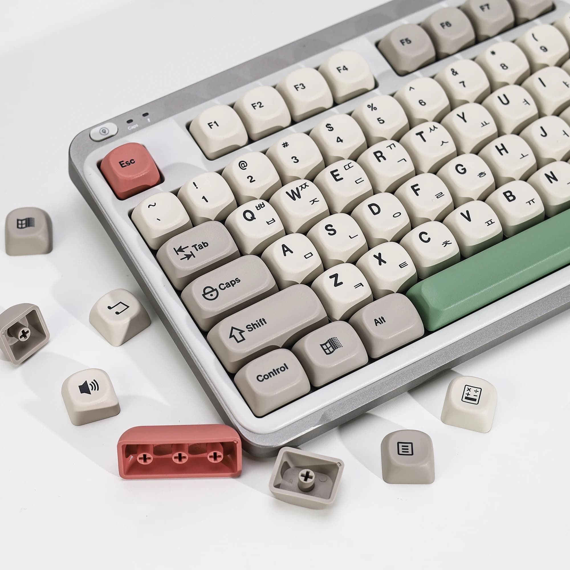 Keycaps Coreani KBDiy Tema GMK 9009 Profilo KOA MOA PBT Retro ISO per Tastiera Meccanica da Gaming Personalizzata 60% - Kit Tasti