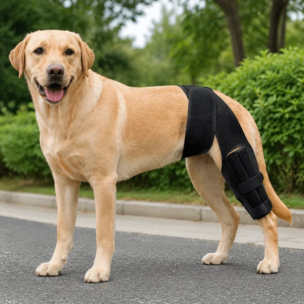 Adjustable Dog Knee Brace Flexible Anti Licking Pet Leg Support Wear Tough Breathable Pet Recovery Bandage Leg Injury Care