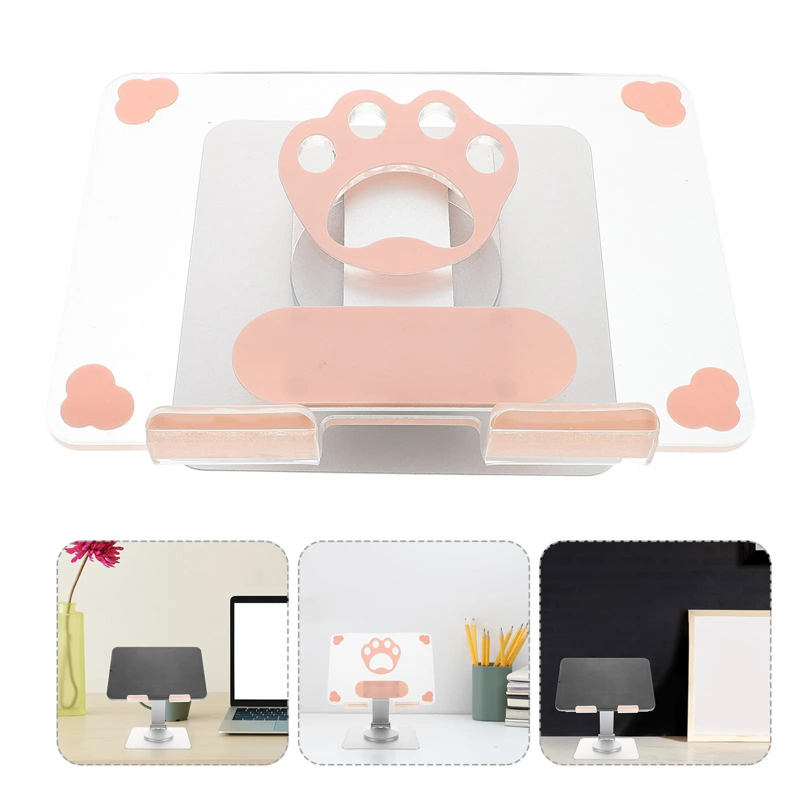 Foldable Adjustable Tablet Stand for Desk Desktop Rv Portable Monitor Display Support Stand Ideal for Work Draw Travel Office