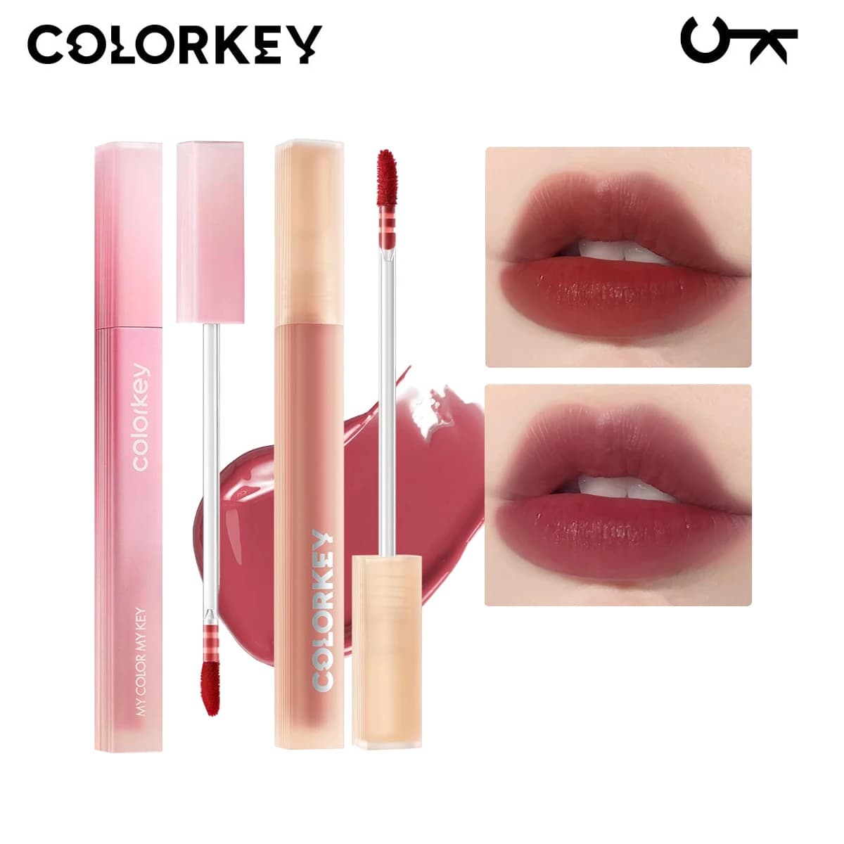 Colorkey Liquid Lipstick Soft Matte Lip Tint Long-Lasting Moisturized Waterproof Nude Lip Cream Cosmetics
