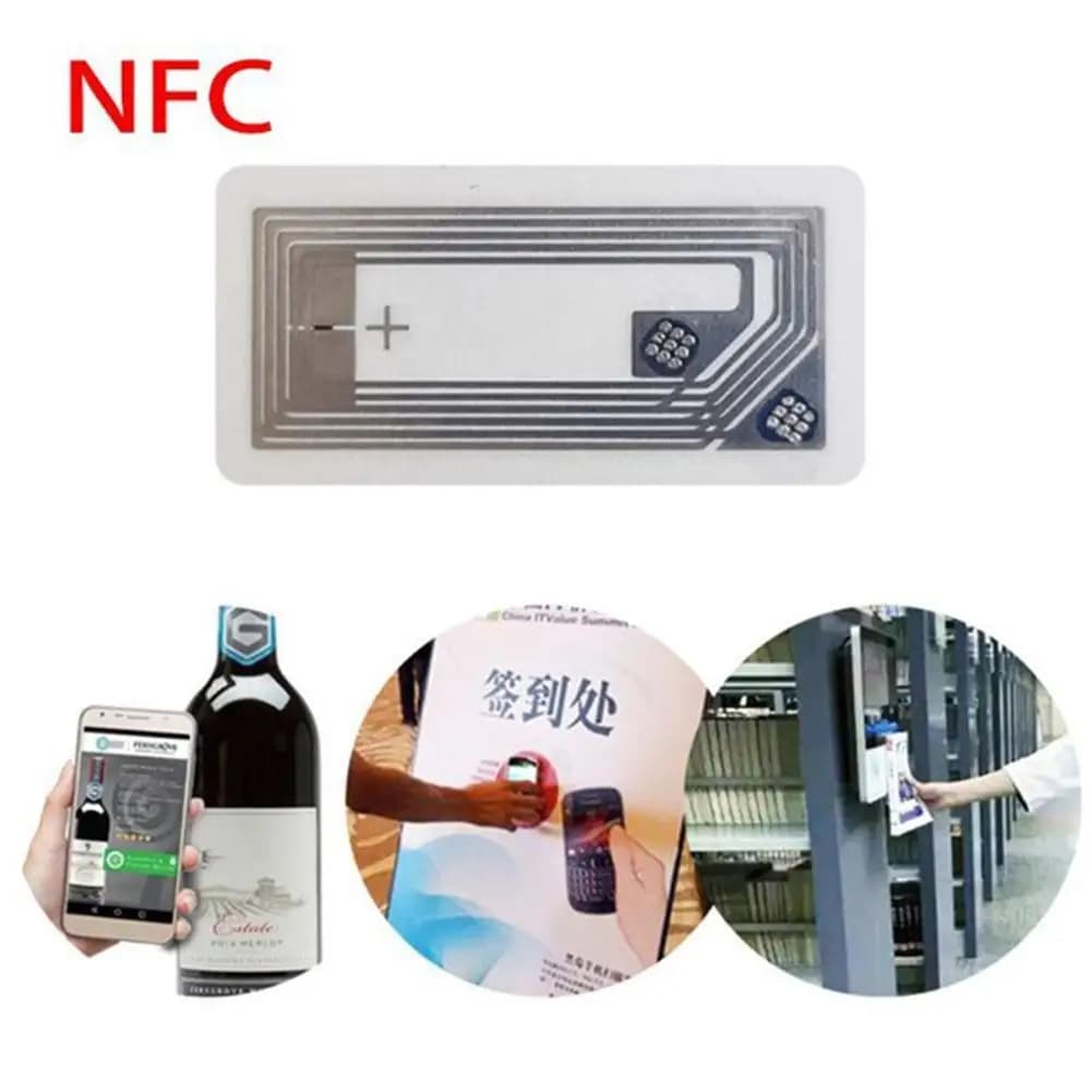 10 pezzi di etichette adesive NFC con chip NTAG215, etichette adesive NFC per tutti i dispositivi e smartphone compatibili con NFC
