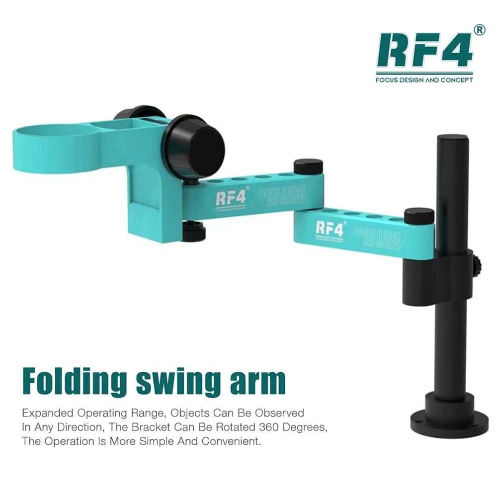 RF4 RF-FO19 Microscopio stereo Braccio articolato Girevole Universale Entrambe le braccia Supporto telescopico 360 Rilevamento manutenzione sollevamento