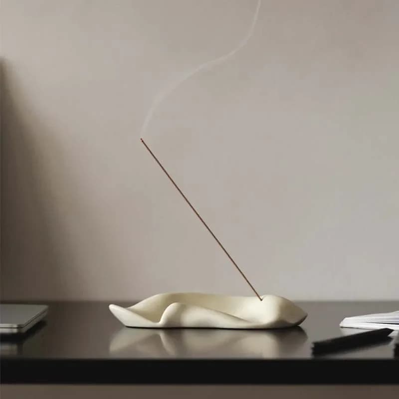 Ceramic Incense Burner Stick Line Incense Glass Bracket Sandalwood Thread Incense Base Home Decoration Aromatherapy Ornaments