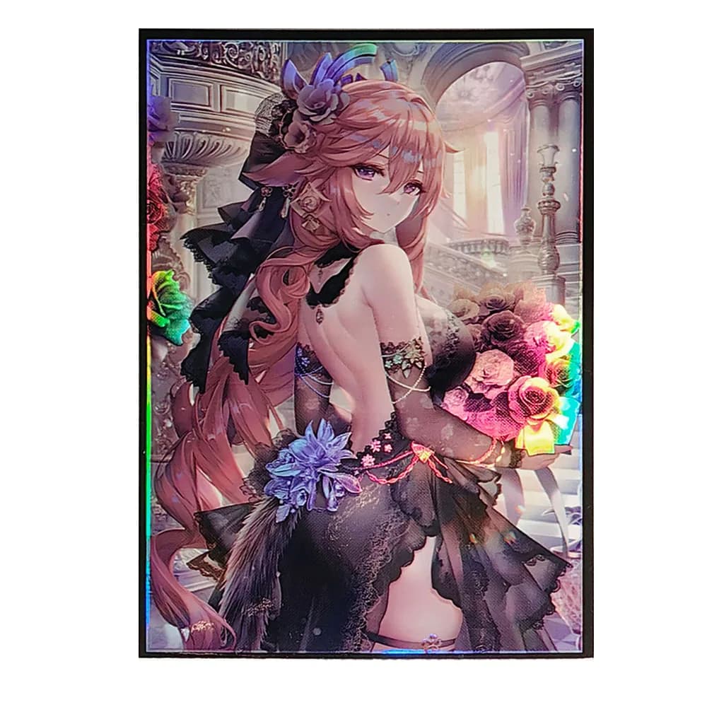 67x92mm 60 pezzi maniche protettive per carte di cartone animato maniche per carte collezionabili olografiche protezione per carte da gioco da tavolo per PKM/MTG
