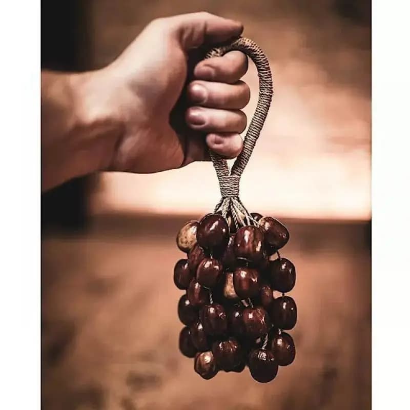 Natural Fruit Shell Bell Bell Beam Wind Chime Fruit Hand Bell String Bell Accompaniment Sound Therapy Musical Instrument Hand Be