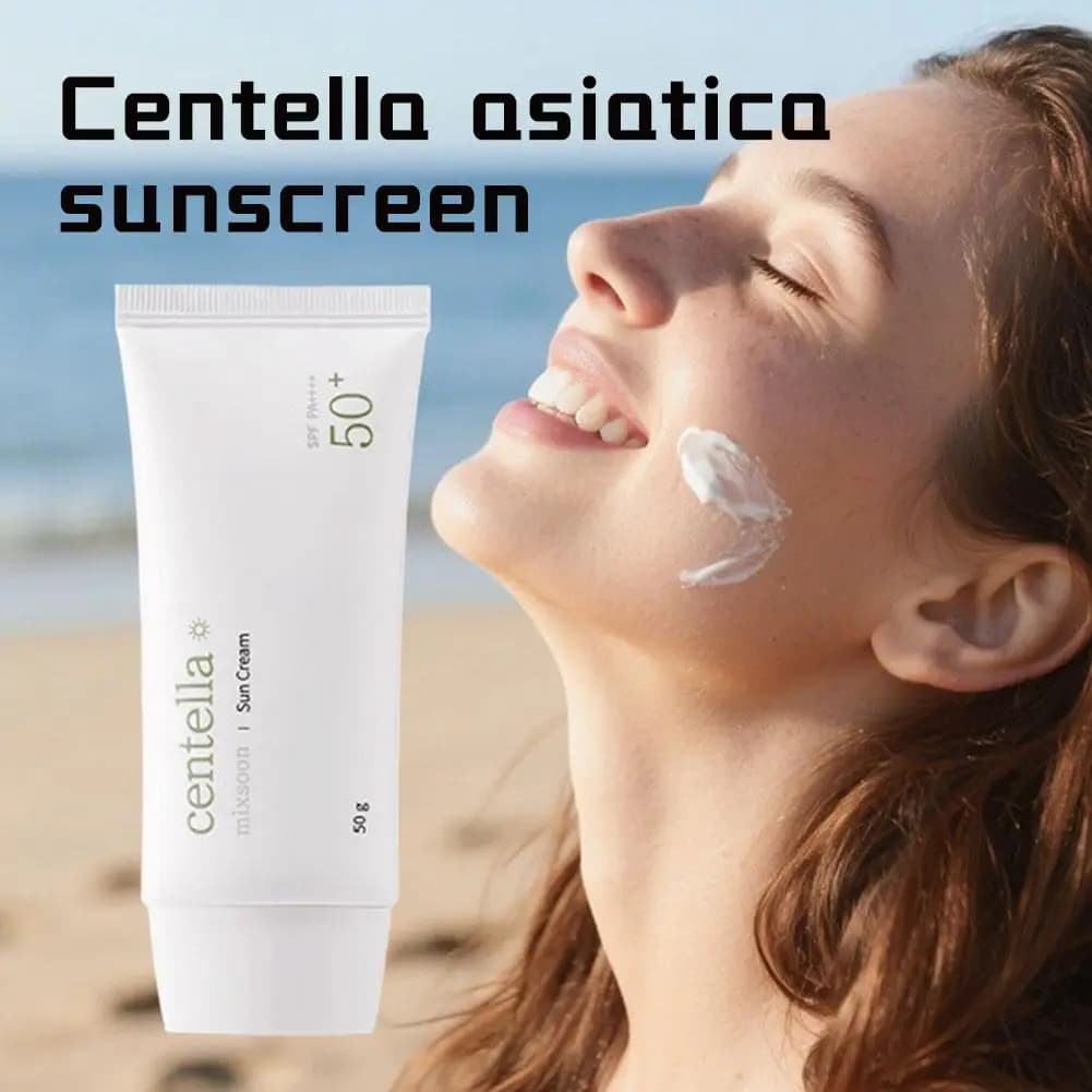 Solar Cream - Light without oil, non-fat, soybean, snow, UV protection, moisturizing, transparent, delicate for skin care