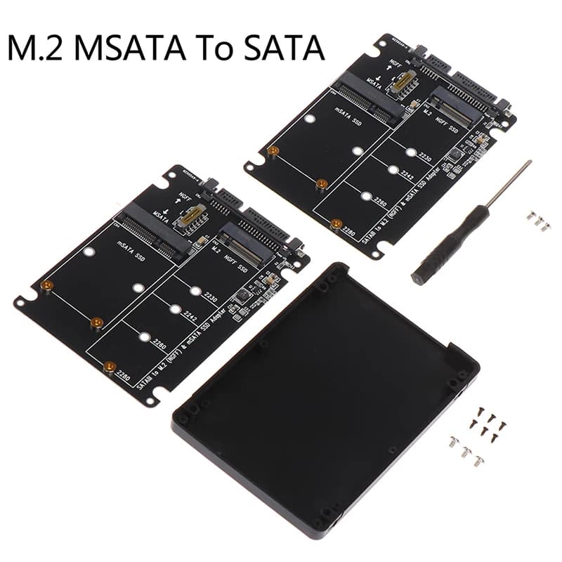 Custodia per HDD esterna da NGFF a SATA 3 Adattatore SSD MSATA Scheda adattatore protocollo M.2 SATA