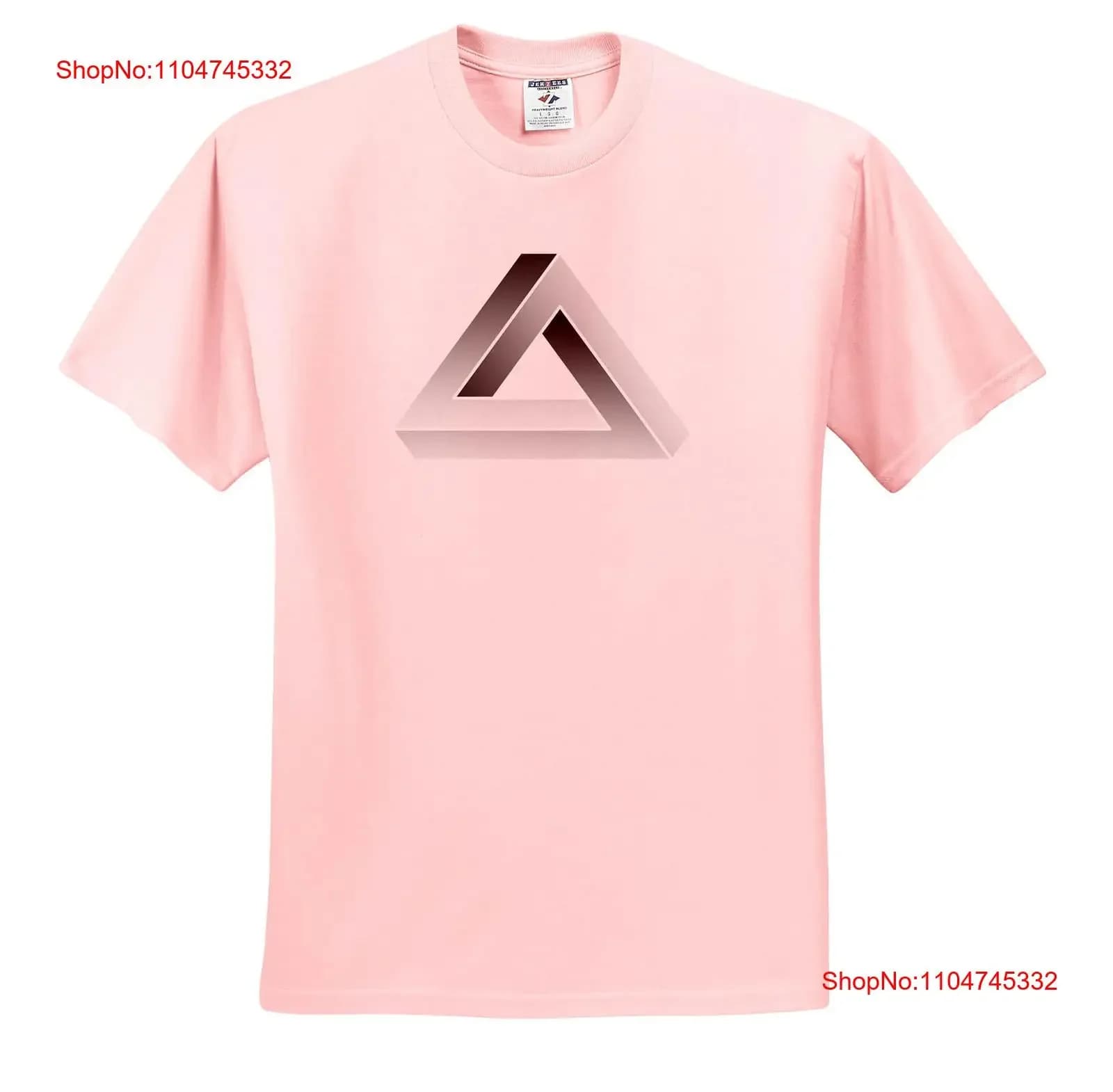 3dRose Escher s Triangolo impossibile su sfondo bianco T Shirt vintage Lavato Elegante Abiti firmati allungati Morbidi