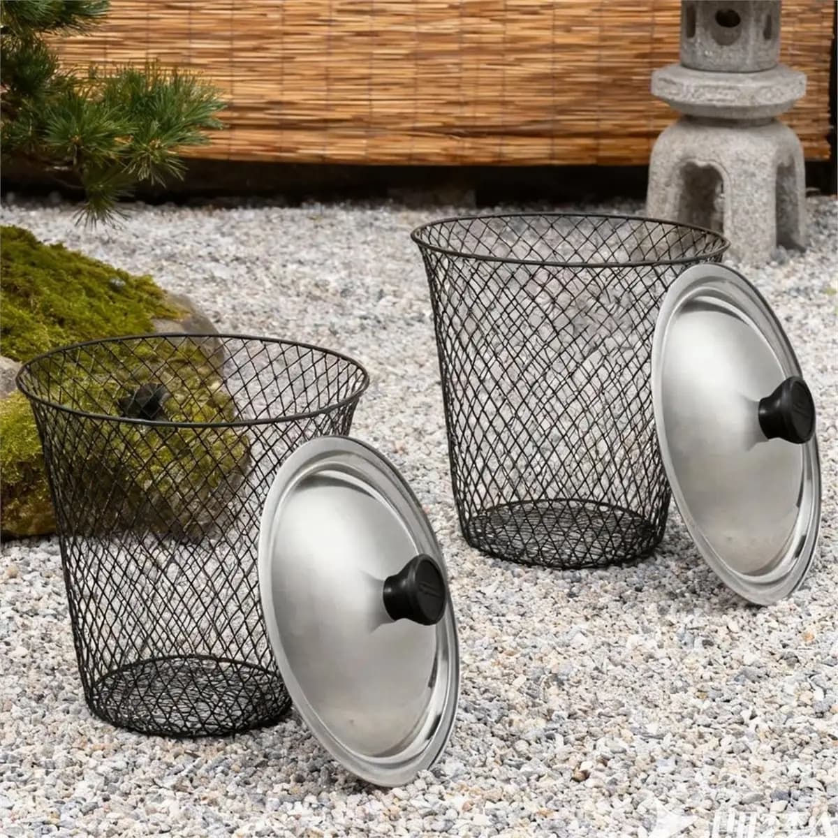 2pcs Worm Composter with Lid Metal Mesh in-Ground Bin Nutrient Supply Kitchen Scraps Garden Waste Harvesting