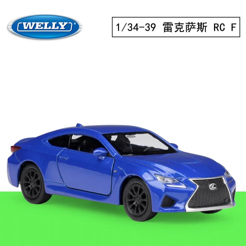 New WELLY 1/36 Lexus RC F Simulation Alloy Car Model Power Control Car Children's Miniature Scene Matching Car Model Toy Gift