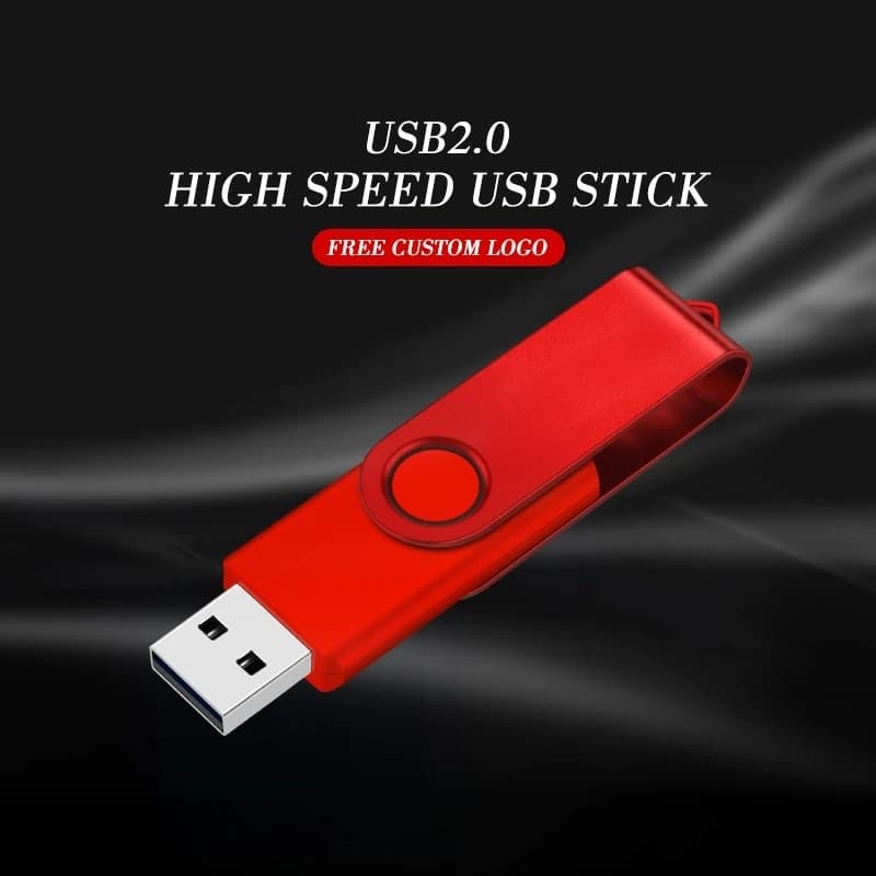 Penna USB aziendale da 128GB, bellissima chiavetta USB 2.0 da 64GB, memory stick in metallo da 32GB, chiavetta USB rotante da 16GB per laptop e auto, 8GB