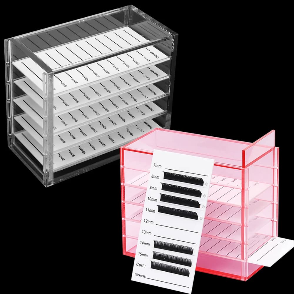 Storage Box for Eyelash Extensions 5 Layers Acrylic Pallet Box Eyelash Organizer Supplies for Makeup Eyelashes Tools