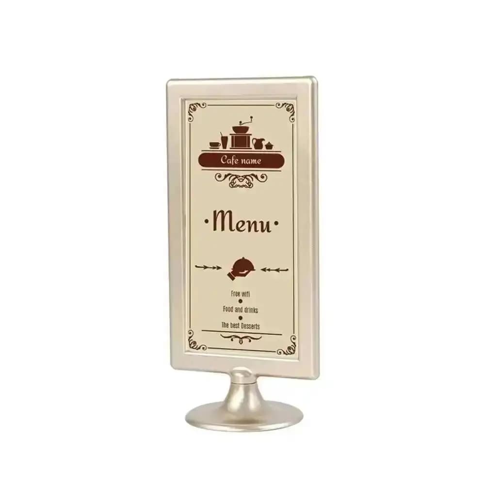 1PCS 210x297mm Photo Menu Cornice Immagini Telaio Menu Titolare Del Basamento Cornice Foto Cornice Scrivania Segno Etichetta Titolare Del Basamento rack