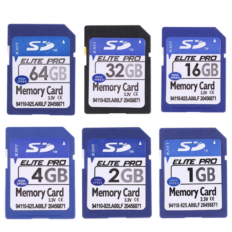 Professional SD card 1 GB 2 GB 4 GB 8 GB 16 GB 32 GB 64 GB Safe digital flash memory card for MP3 music, HD video, digital camera