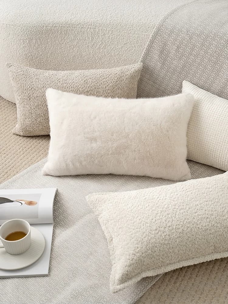 Modern cushion cover for afternoon nap, in swan velvet, removable and washable, Zhi Yue brand design