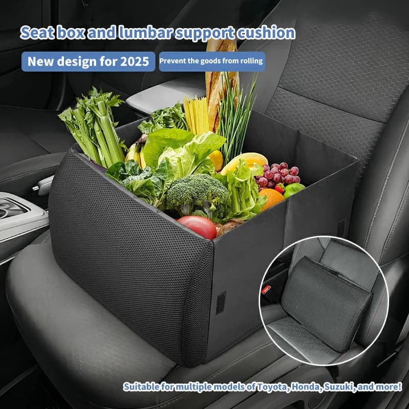 Best-selling domestic car two-in-one lumbar storage box, interior storage box, foldable car seat storage box car accessories